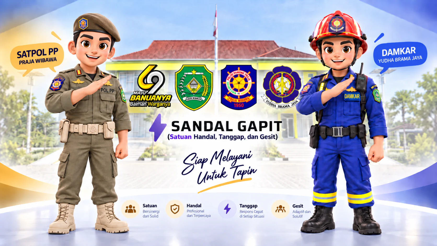 SANDAL GAPIT - Handal, Tanggap, dan Gesit - Satpol PP dan Damkar Kabupaten Tapin